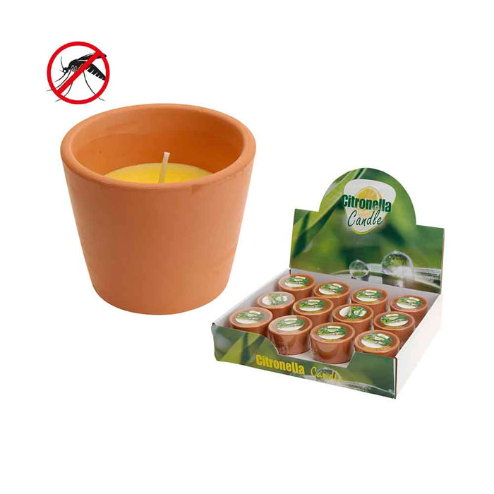 Vela De Citronela Terracota Ø5,5X5Cm Euro/Uni