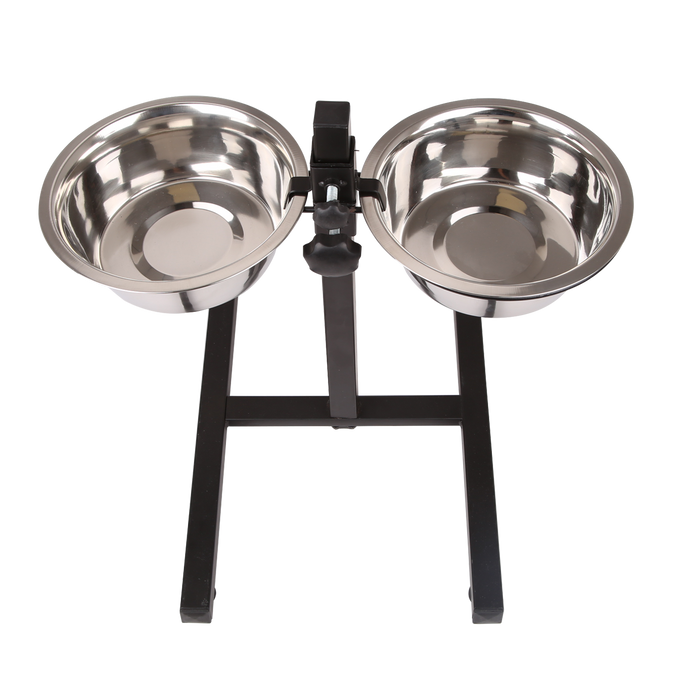 Comedouro Bebedouro Elevado Duplo Ajustável 2 x 1,6 L – Conforto e Saúde para o Seu Pet