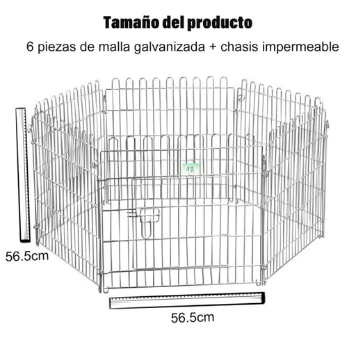 Parque 6 painéis dobráveis gaiola para animais de estimação 56,5 x 56,5 cm-NOBLEZA-Vendas E Afins