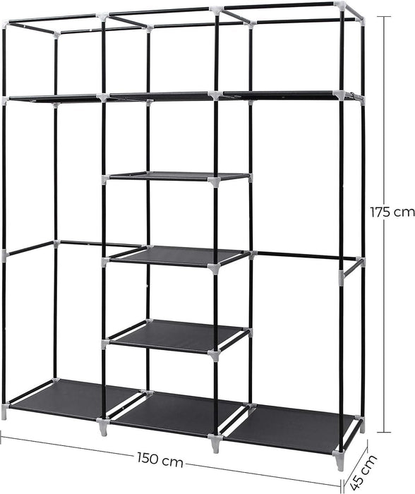 Armário Roupeiro Organizador em Tecido 172x150x45 cm – Praticidade e Espaço para uma Casa Organizada