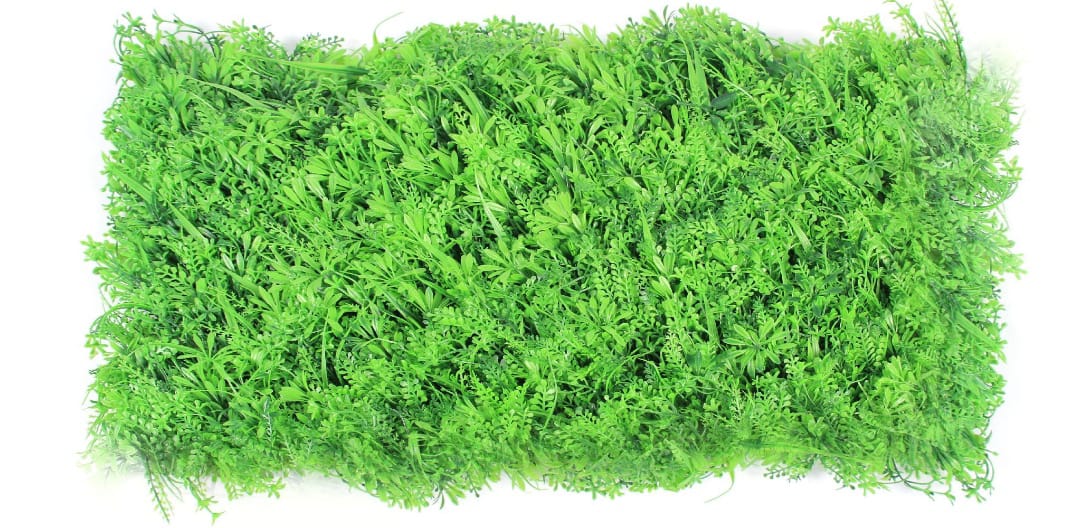 Painel Jardim Vertical de Parede com Plantas Artificiais de 60 x 40 cm