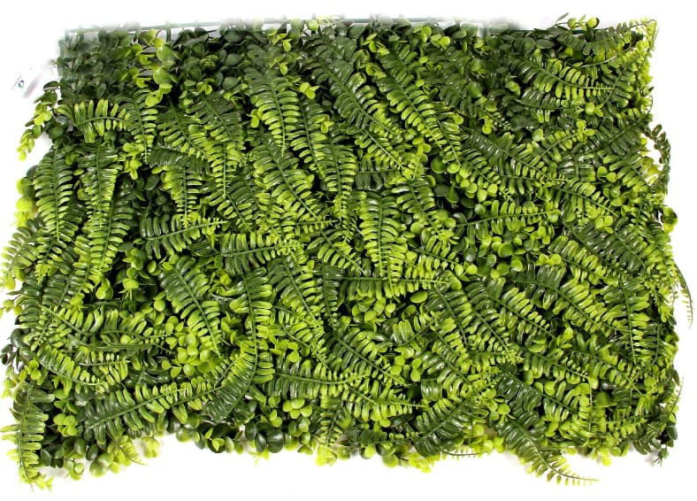 Painel Jardim Vertical de Parede com Plantas Artificiais de 60 x 40 cm