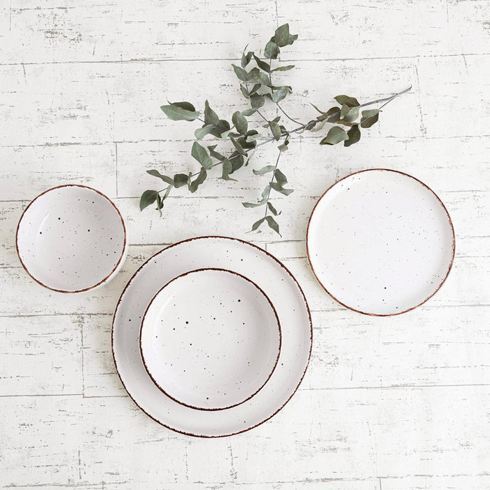 Conjunto de Mesa em Cerâmica DUNA Branco Quid – 12 Peças para 4 Pessoas