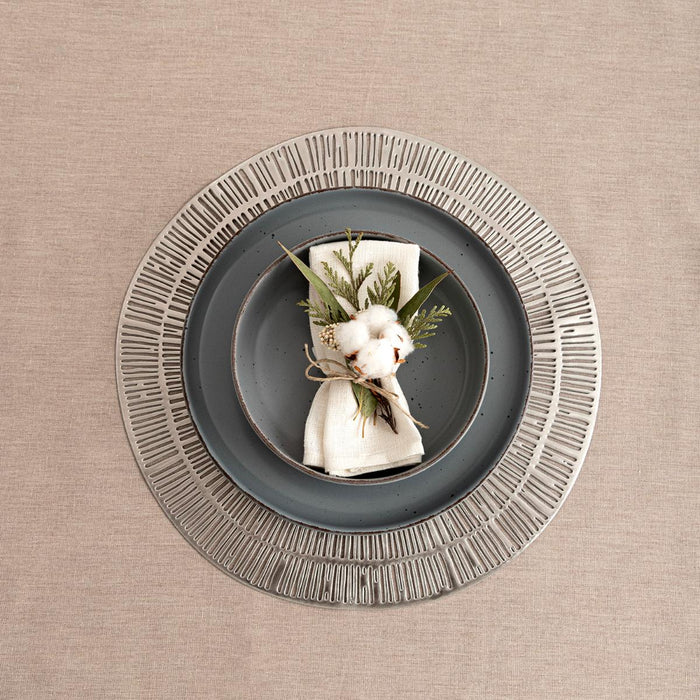 Conjunto de Mesa em Cerâmica DUNA Cinza Quid – 12 Peças para 4 Pessoas