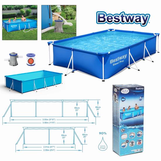 Piscina Retangular Filtro 300 x 201 x H 66 cm