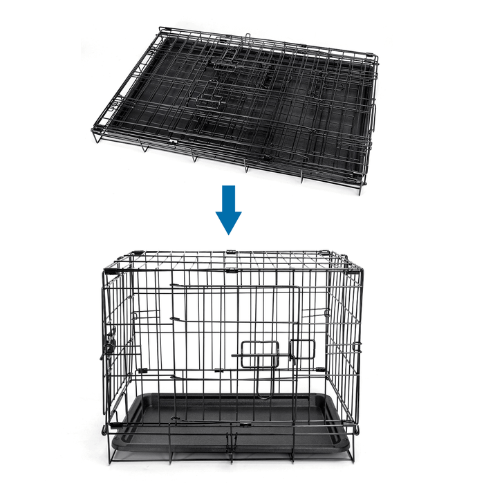 Dog Crate Jaula Transportadora Metálica L – 90 x 57,5 x 62 cm