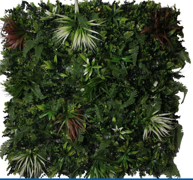 Painel Jardim Vertical de Parede com Plantas Artificiais de 100 x 100 cm