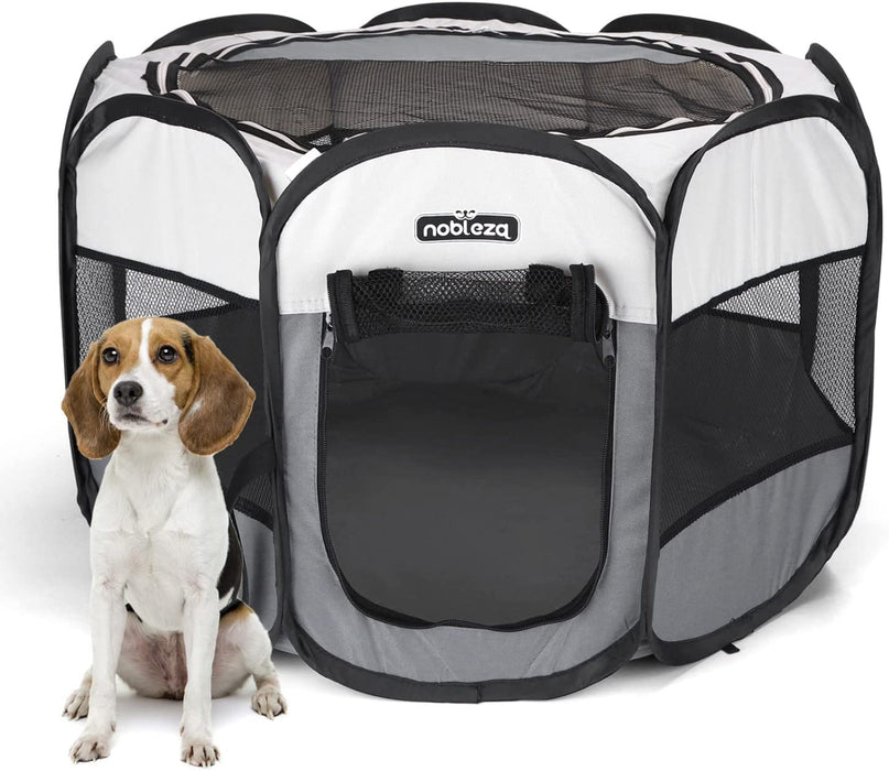 Cerca Parque octogonal para animais de estimação L - 125 x 58 cm-NOBLEZA-Vendas E Afins