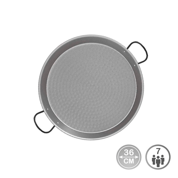 Figideira De Aço Polido Para Indução E Vitrocerâmica Ø36Cm (7 Porções). Vaello