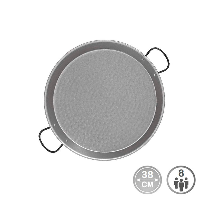 Figideira De Aço Polido Para Indução E Vitrocerâmica Ø38Cm (8 Porções). Vaello