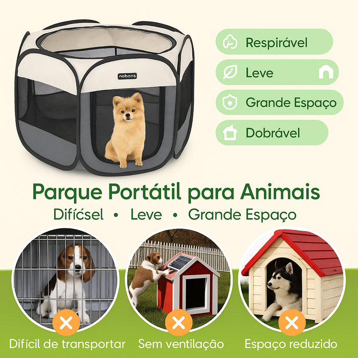 Cerca Parque octogonal para animais de estimação L - 125 x 58 cm