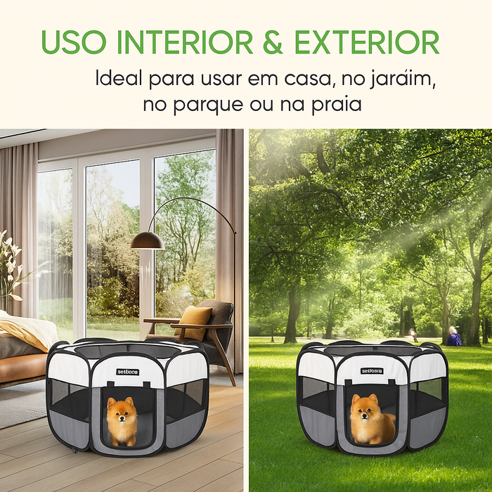 Cerca Parque octogonal para animais de estimação L - 125 x 58 cm