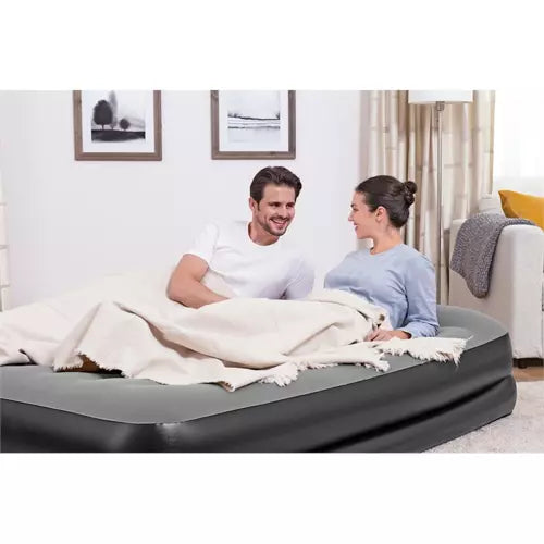 BESTWAY Colchão Duplo com Bomba Embutida e Almofada 203x152x46cm
