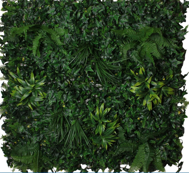 Painel Jardim Vertical de Parede com Plantas Artificiais de 100 x 100 cm