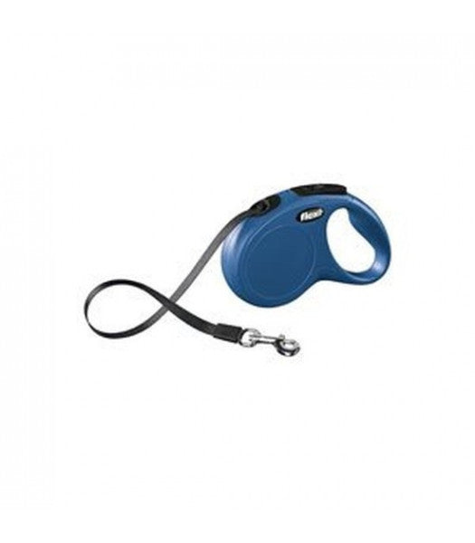 Flexi Trela em Fita New Classic M Azul 5m – Passeios Seguros e Confortáveis para Cães de Médio Porte