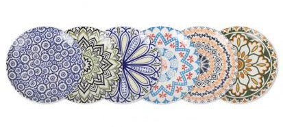 Conjunto de Pratos de Sobremesa Sortidos Kaito – Ø 20 cm (6 Decorações)