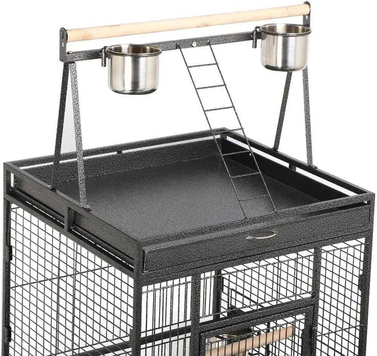 Gaiola para Papagaio 82x77x165 cm – Espaço, Conforto e Segurança para o seu Pássaro