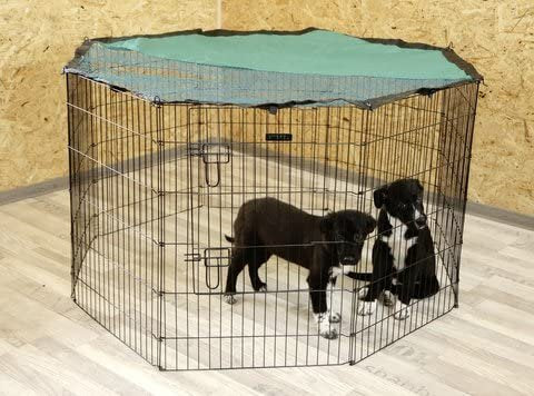 Parque para animais de estimação com 8 painéis 78 x 57 cm - 1 porta - Vendas E Afins - KERBL