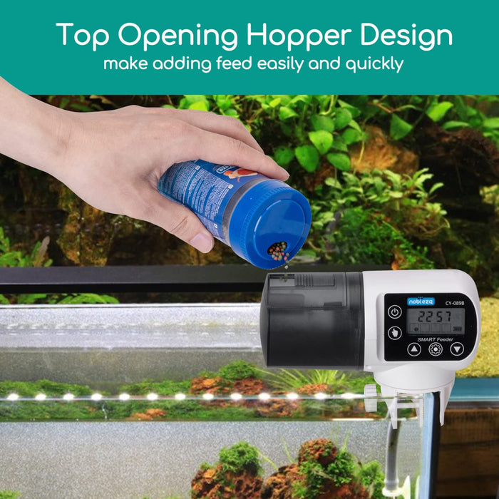 Alimentador automático para aquário temporizador dispensador com ecrã LCD para ferias e fins de semana-NOBLEZA-Vendas E Afins