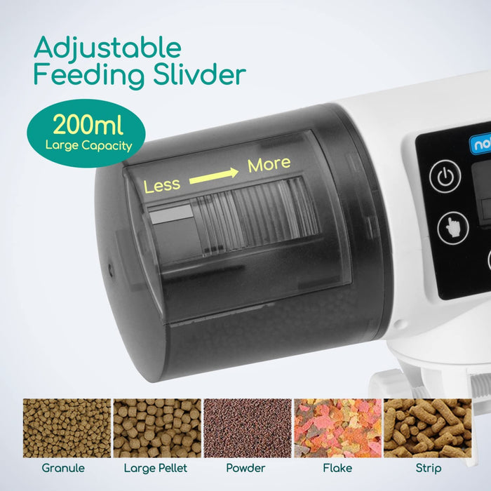 Alimentador automático para aquário temporizador dispensador com ecrã LCD para ferias e fins de semana-NOBLEZA-Vendas E Afins