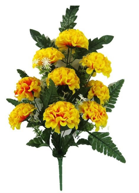 Ramo de Flores Artificiais 50 cm cor amarelo