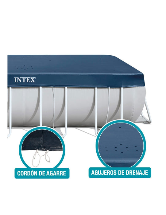 Cobertura INTEX em Vinil para Piscinas Retangulares 400 x 200 cm – Proteção Eficiente Contra Sujidade e Intempéries
