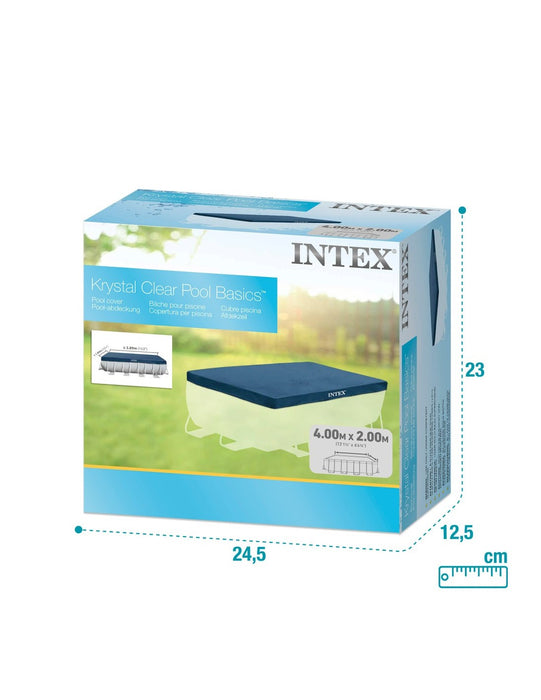 Cobertura INTEX em Vinil para Piscinas Retangulares 400 x 200 cm – Proteção Eficiente Contra Sujidade e Intempéries