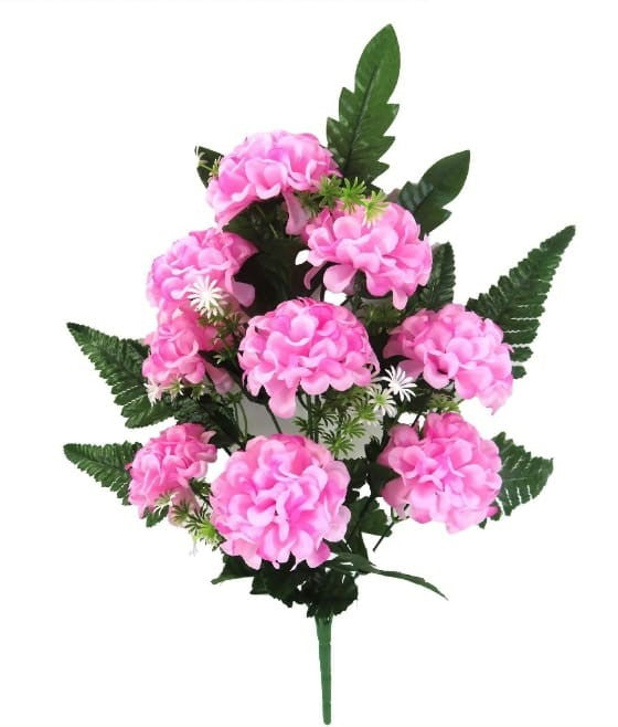 Ramo de Flores Artificiais 50 cm cor de rosa