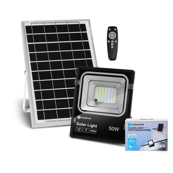 Projetor Solar 50W IP66 Aigostar: Iluminação Eficiente e Sustentável
