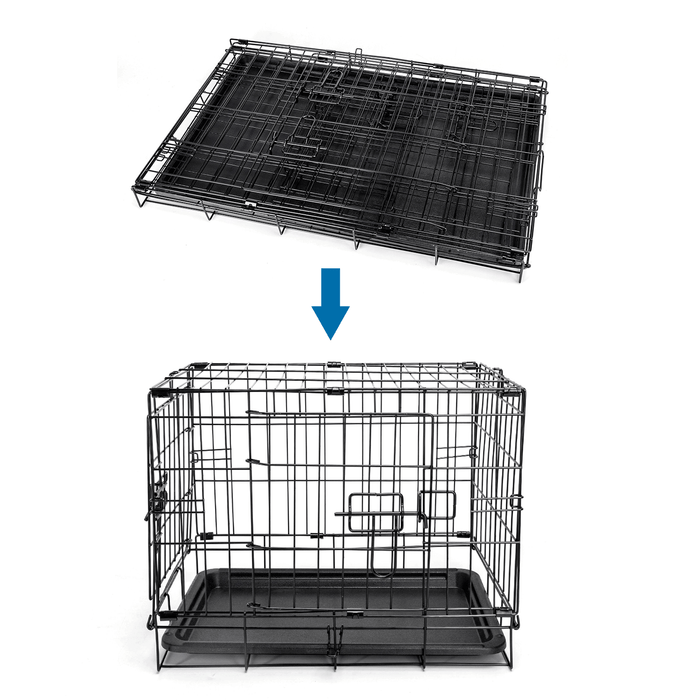 Dog Crate Jaula Transportadora Metálica S - 60 x 44 x 49,5 cm duas portas