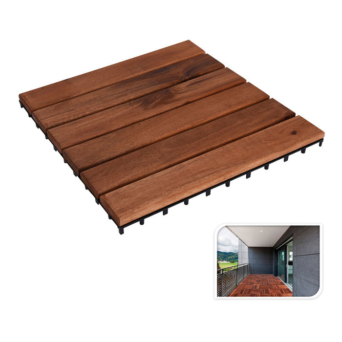 Kit De 9 Deck Acácia 30X30Cm Para Terraço