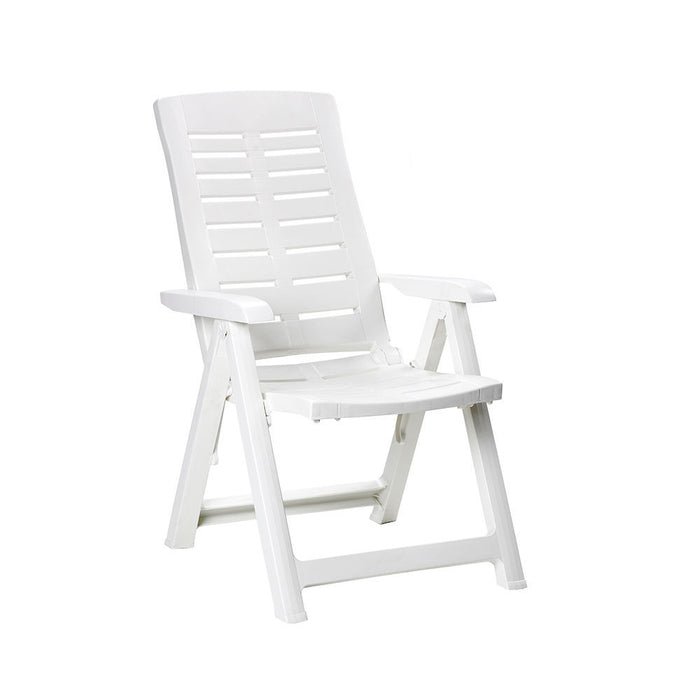 Cadeira Dobrável. Cor: Branco 60X61X109Cm Modelo: Multiposição Progarden