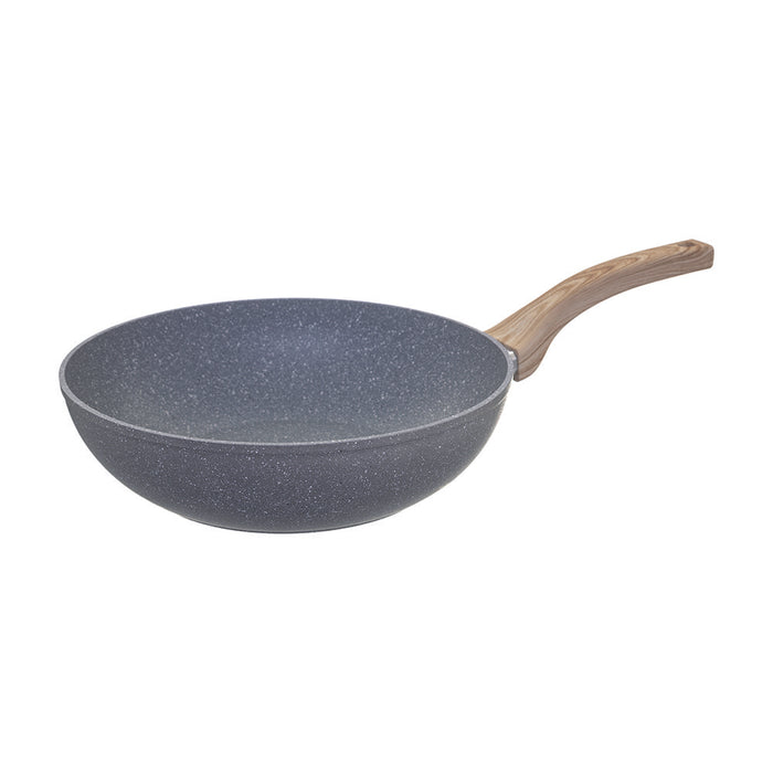 Wok Aço Forjado Ø28Cm Com Antideslizante Cerâmico Combinado. Modelo Nature