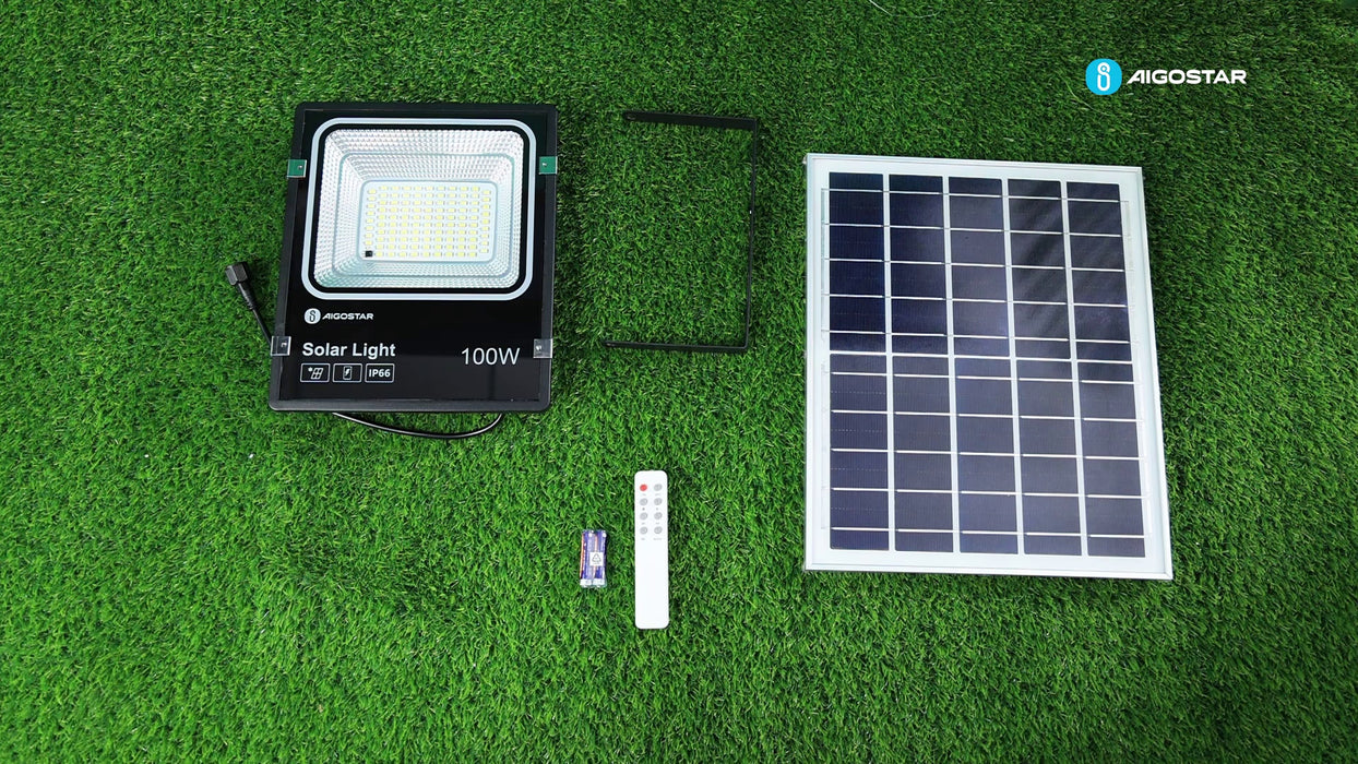 Projetor Solar 50W IP66 Aigostar: Iluminação Eficiente e Sustentável