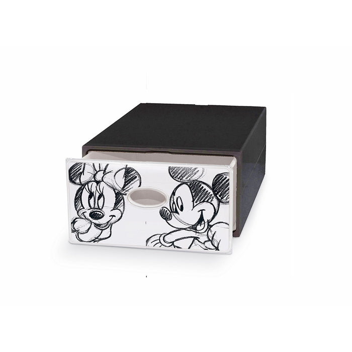 Caixa De Organização De Plástico Mickey&Minnie 28X40X15Cm