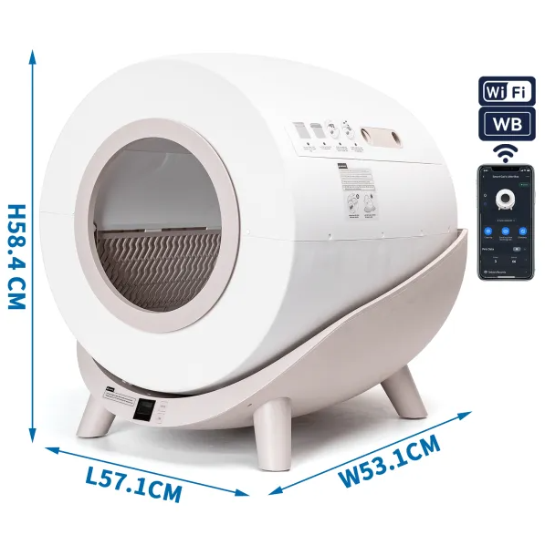 Caixa de Areia Inteligente para Gatos com APP e Limpeza Automática – SL01