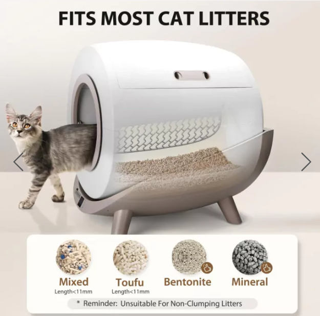 Caixa de Areia Inteligente para Gatos com APP e Limpeza Automática – SL01