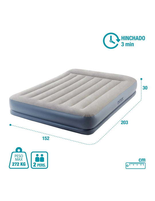 Colchão Insuflável INTEX Queen Mid-Rise Pillow Rest 152 x 203 x 30 cm
