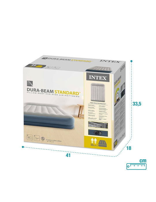 Colchão Insuflável INTEX Queen Mid-Rise Pillow Rest 152 x 203 x 30 cm