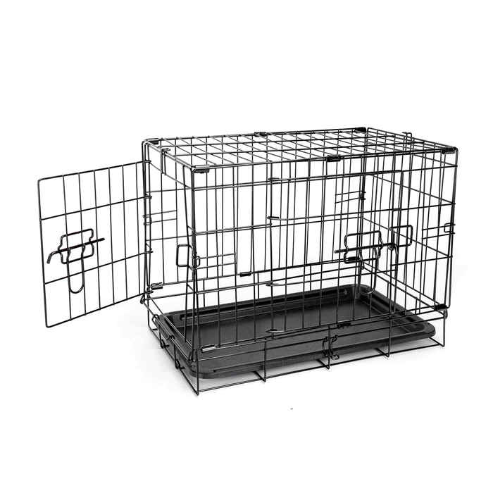 Dog Crate Jaula Transportadora Metálica L - 90 x 57,5 x 62 cm Duas Portas