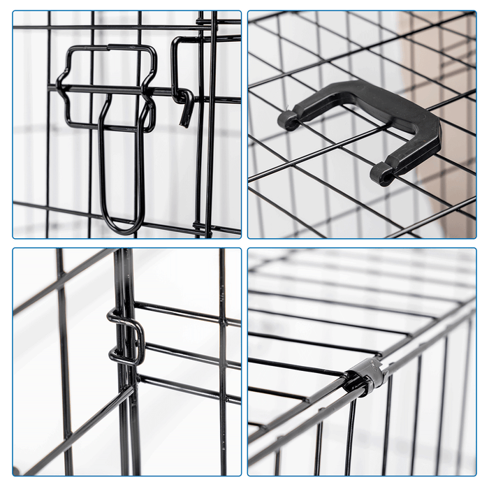 Dog Crate Jaula Transportadora Metálica L - 90 x 57,5 x 62 cm Duas Portas