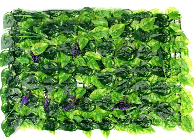 Painel Jardim Vertical de Parede com Plantas Artificiais de 60 x 40 cm