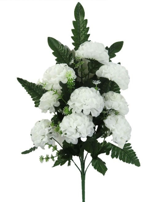 Ramo de Flores Artificiais 50 cm cor branco