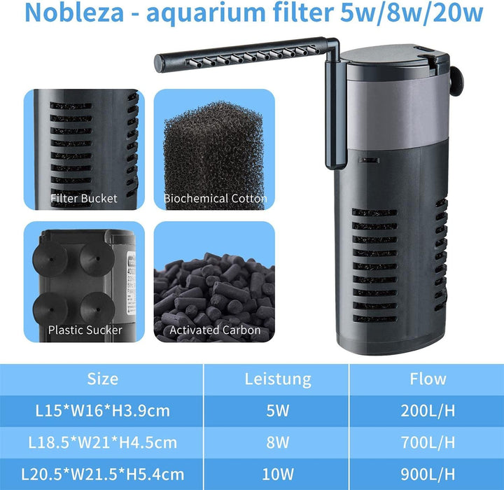 Filtro de agua para aquário 900 l/h - Vendas E Afins - NOBLEZA
