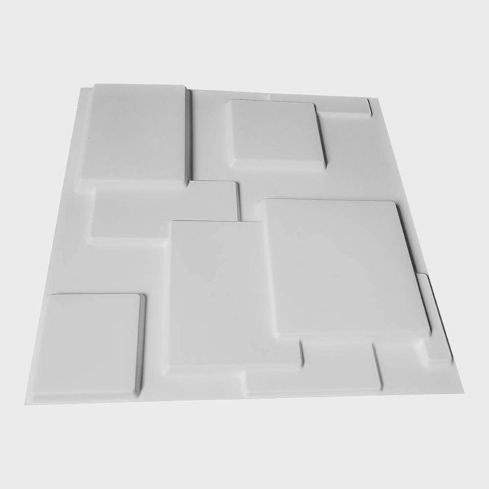 Painéis decorativos de parede 3D em PVC Square 50 x 50 cm (12 peças) - Vendas E Afins - Vendas E Afins