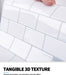 Painel autocolantes de azulejos de gel 3D branco 30.5 x 30.5 cm (10 peças) - Vendas E Afins - Vendas E Afins