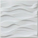 Painéis decorativos de parede 3D em PVC ondas branco 50 cm x 50 cm (12 peças) - Vendas E Afins - Vendas E Afins