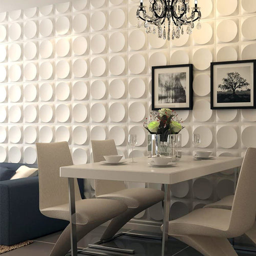 Painéis decorativos de parede 3D em PVC 50 x 50 cm (12 peças) - Vendas E Afins - Vendas E Afins