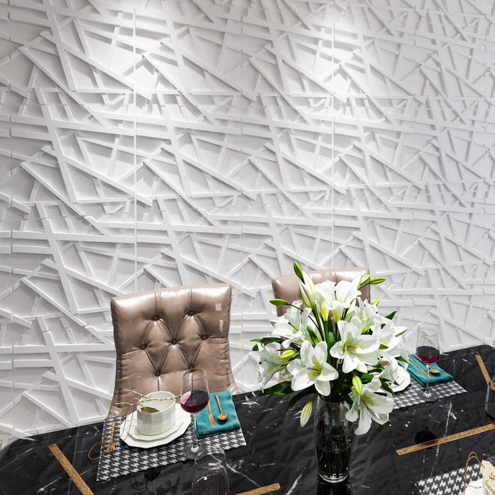 Painéis decorativos de parede 3D em PVC (12 peças) - Vendas E Afins - Vendas E Afins