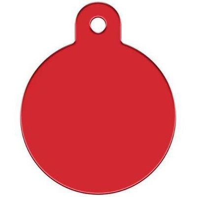 Chapa Circulo Pequeno Vermelho com gravação - Vendas E Afins - PETSCRIBE